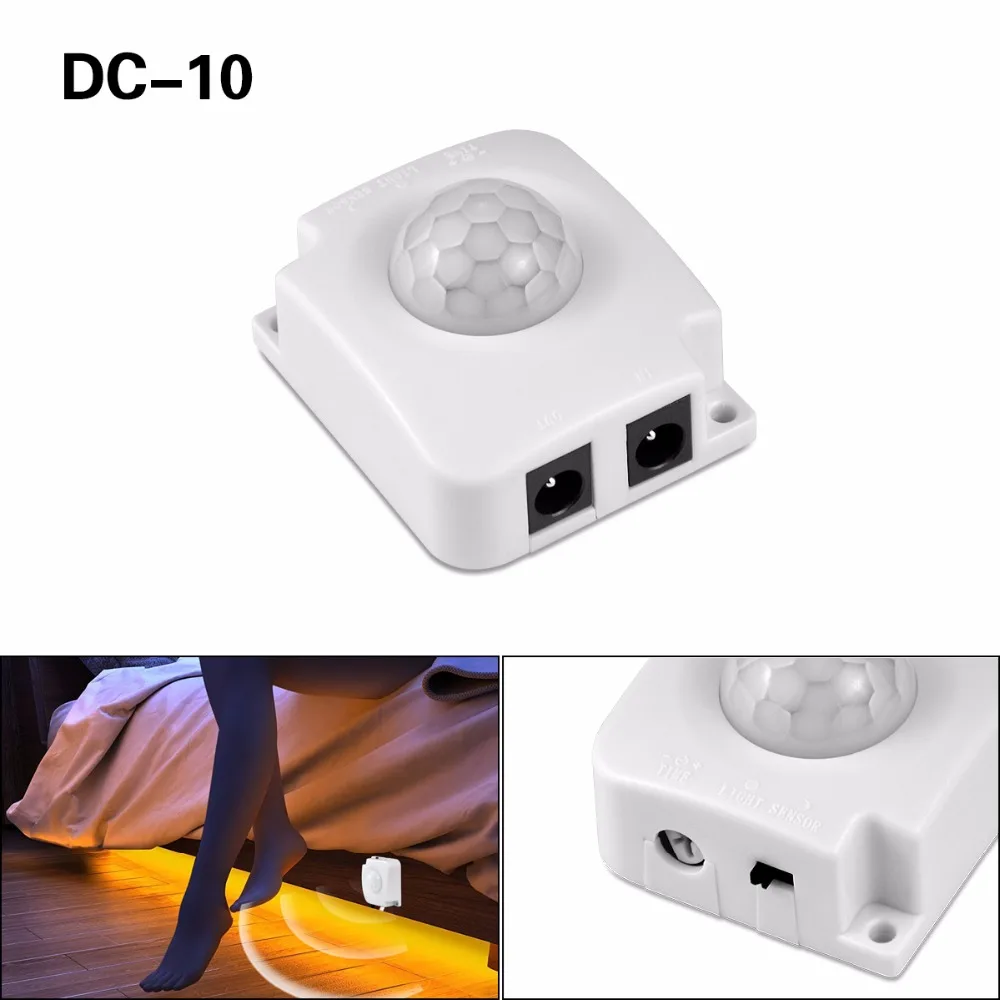 AIMENGTE Светодиодная лента освещения DC12V 24V Высокочувствительный PIR датчик движения