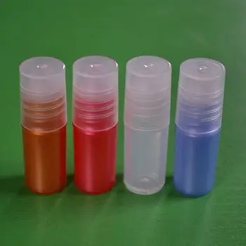 

100pcs/lot 3ml Ball bottle, multicolor plastic beads bottles, perfume embellish lip oil bottle, cosmetics packaging bottles
