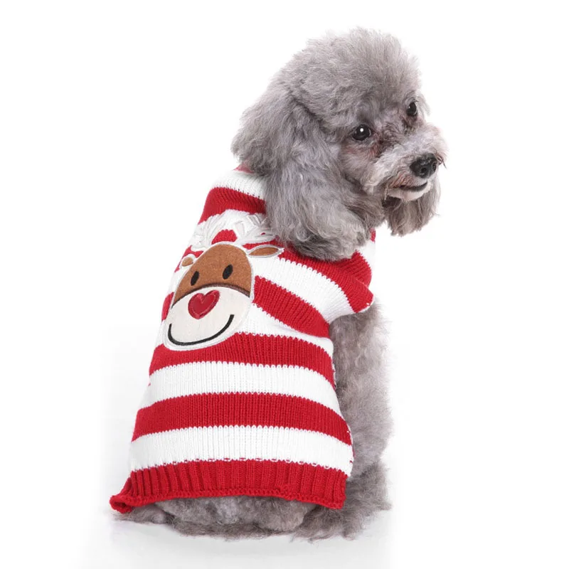 JORMEL, Рождественский свитер для питомцев, кошек, собак, Полосатое вязаное пальто для щенков, теплая одежда для маленьких собак для чихуахуа, плюшевый костюм - Цвет: 10