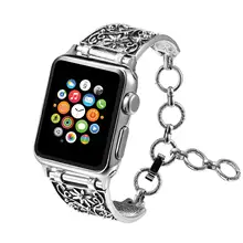 Металлический сплав и Кристальный камень Винтаж часы ремешок для наручных часов Apple Watch серии 3/2/1 38 мм 42 мм запястье браслет сменный ремешок для часов