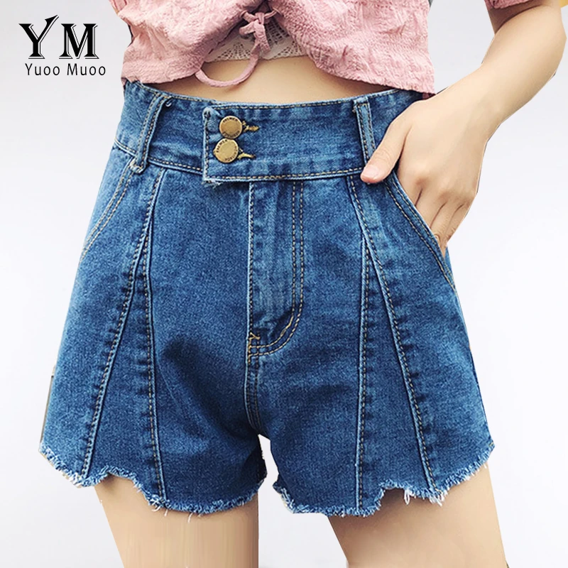 black high waisted ripped denim shorts