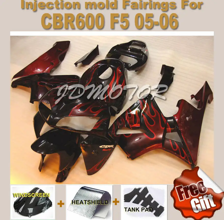 Best качество литья под давлением обтекателя наборы для HONDA CBR600RR 05-06 ABS CBR 600RR 2005 2006