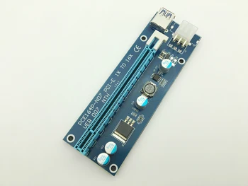

Riser VER007 PCI-E PCI Express 1x to 16x Riser Card USB 3.0 Data Cable SATA to 6Pin IDE Molex Power for BTC Bitcoin Miner Mining