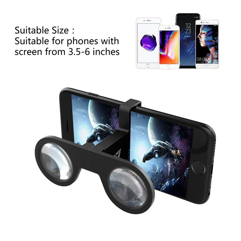 Mini Folding 3D Virtual Reality Cellphone Nearsighted Myopic VR Glasses for 3D Movies and Game for IOS Android Smartphone Mobile