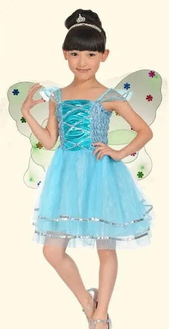 Детский костюм на Хэллоуин; Праздничная юбка феи с бабочками для девочек на день рождения; Яркая юбка для танцев; нарядное платье; комплект с повязкой на голову; волшебная палочка с крыльями