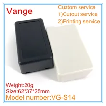 10 шт./лот корпус электронного проекта Черный ABS пластиковый корпус 62*37*25 мм с пряжкой для PCB