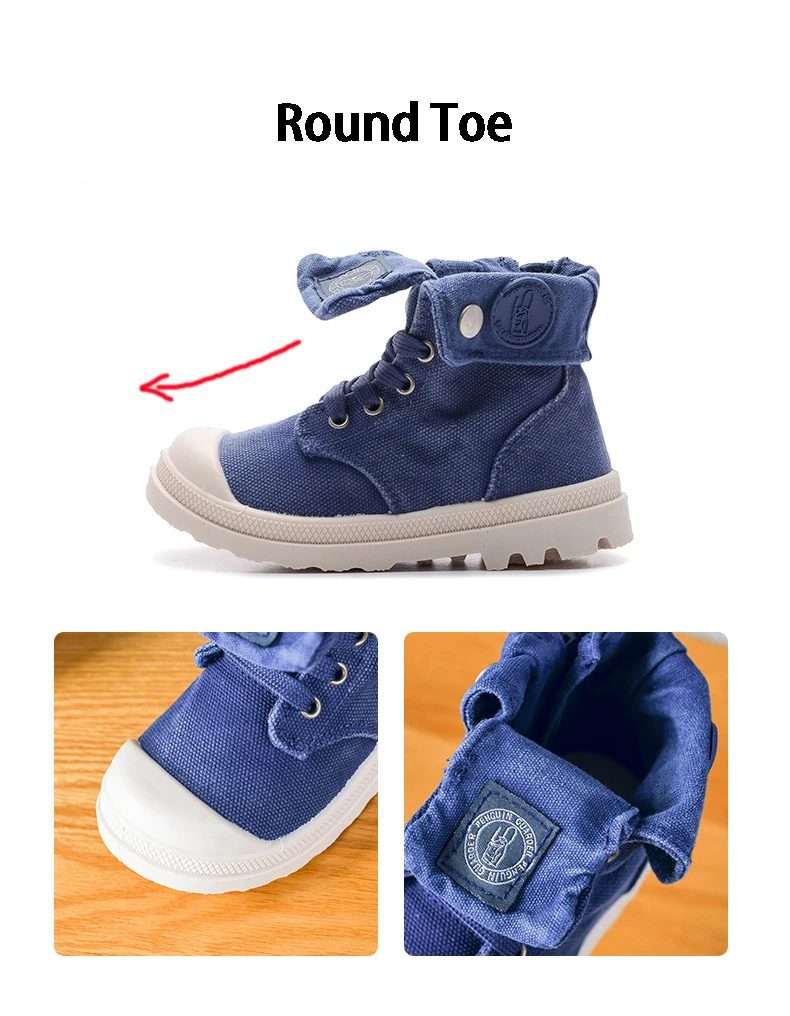 Altas das Sapatas de Lona Lona das Crianças Meninos e Meninas do Bebê 2019 Primavera Outono Novas Crianças Sapatilhas das Crianças da Criança Botas Martin Casuais Militar Botas 3 lona alta das crianças sapatos meninos e