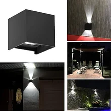 Современный IP65 Водонепроницаемый светодиодный настенный светильник с крышкой вверх/вниз Внутреннее и наружное освещение лампы Алюминий сад вилла крыльцо бра с креплением 85~ 260 V