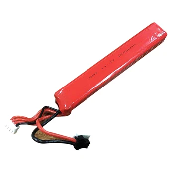 

11.1V 1300mAh Red Skull Buffer Tube Li-On Battery For JM Gen.8/9 Blaster