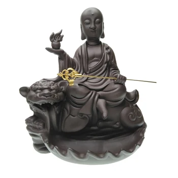 

Buddhist Backflow Incense Burner Ceramic Cones Stick Incense Holder Decor