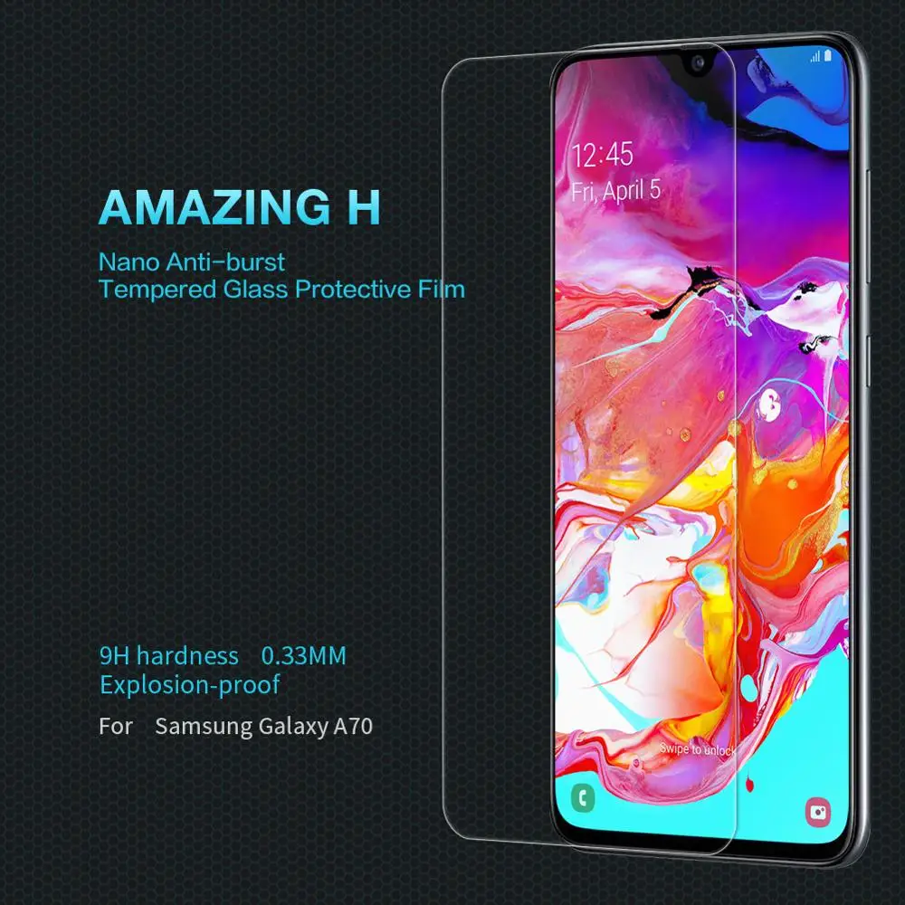 

For Samsung Galaxy A70 Tempered Glass Film Nillkin Amazing H Screen Protector For Samsung Galaxy A70 Anti-burst Protective Film