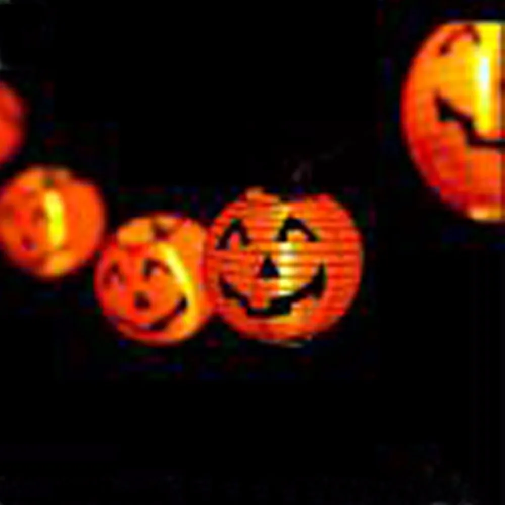 Halloween Pumpkin LED Light String Garland Decoration Light Up Buckets Projector Paper Decor