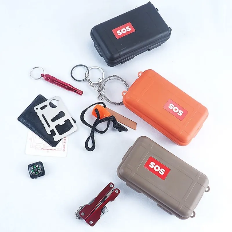 

2pcs/lot Outdoor survival kit Set Camping Travel Multifunction First aid SOS EDC Emergency Supplies Tactical for Wilderness tool