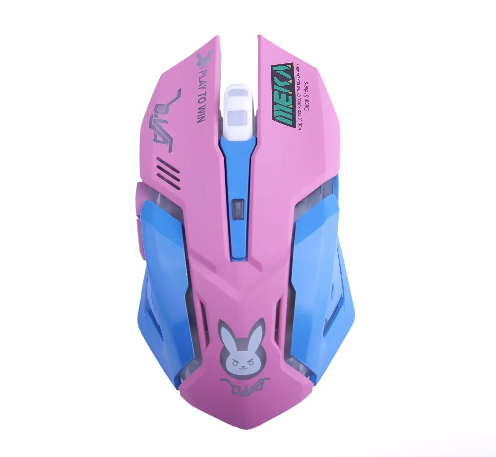 

Cosplay D.va For OW USB Wired Mouse 6 Buttons Optical Gaming Gamer Mouse Flash Lights for PC Laptop CF LOL Player Mice
