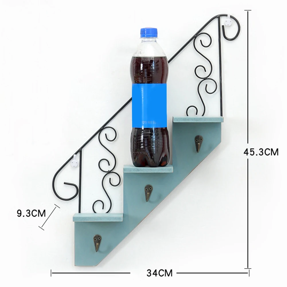 Лестница-образный крючок вешалка настенная декоративная Цветочная стойка гостиная кухня хранение плантатор