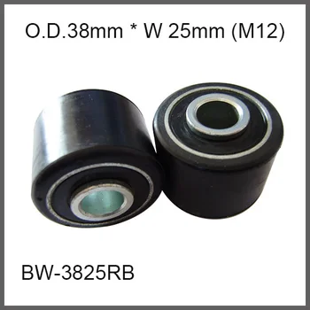 

38mm O.D. Rubber lagged Wheel Conveyor Belt Wheel shaft hole M12Fly Wheel Conveyor Belt Wheel With Bearings