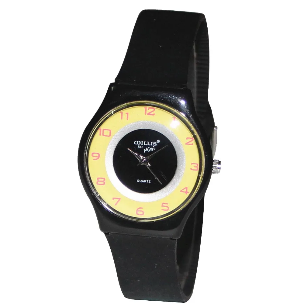 Уиллис Роскошные брендовые Для женщин часы ультра тонкий каучуковый ремешок Леди Повседневные часы Reloj Mujer