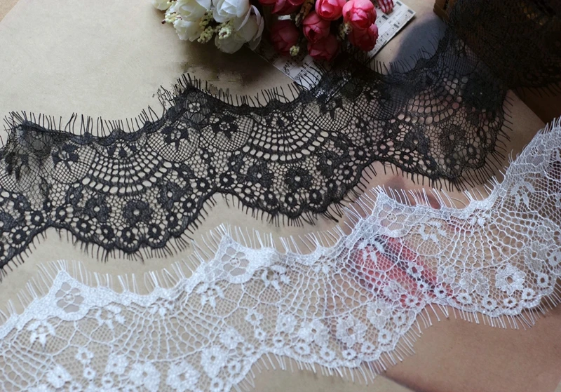 5 Yards 15cm winzige Stretch Lace Ribbon Trim Nähen Spitze Stoff