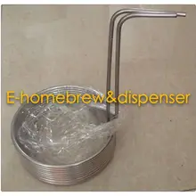 Домашний пивоваренный пищевой 304 из нержавеющей стали, погружной Чиллер Для сусла- 26 футов