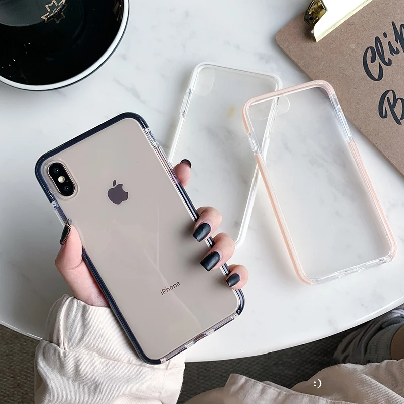 

Transparent Anti-knock Shockproof Case for iphone X case for iphone XR XS Max 7 8 6 6s Plus Soft silicone case back cover