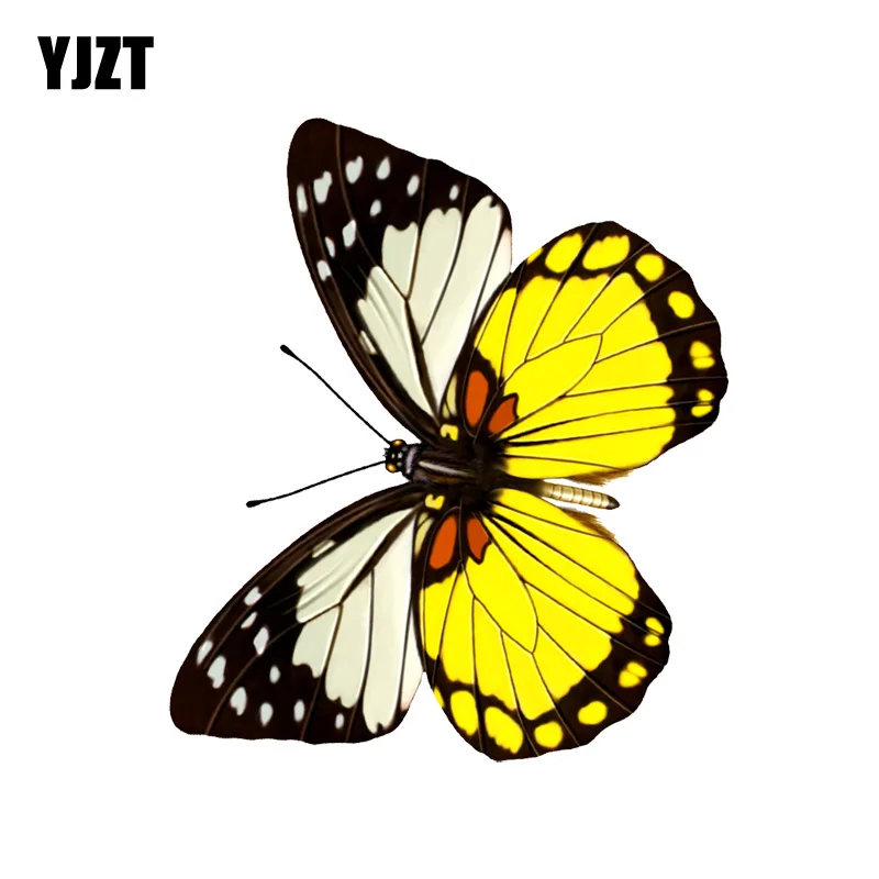 

YJZT 10.9CM*12.6CM Colorful Fashion Butterfly PVC Motorcycle Car Sticker 11-00680