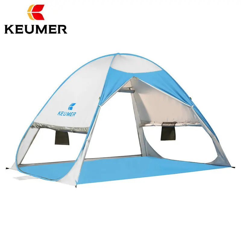شاطئ خيمة للمبيت كابانا التلقائي المنبثقة الشمس الظل 2-3 شخص التخييم الصيد المشي مظلة سهلة اقامة ضوء الوزن يندبروف