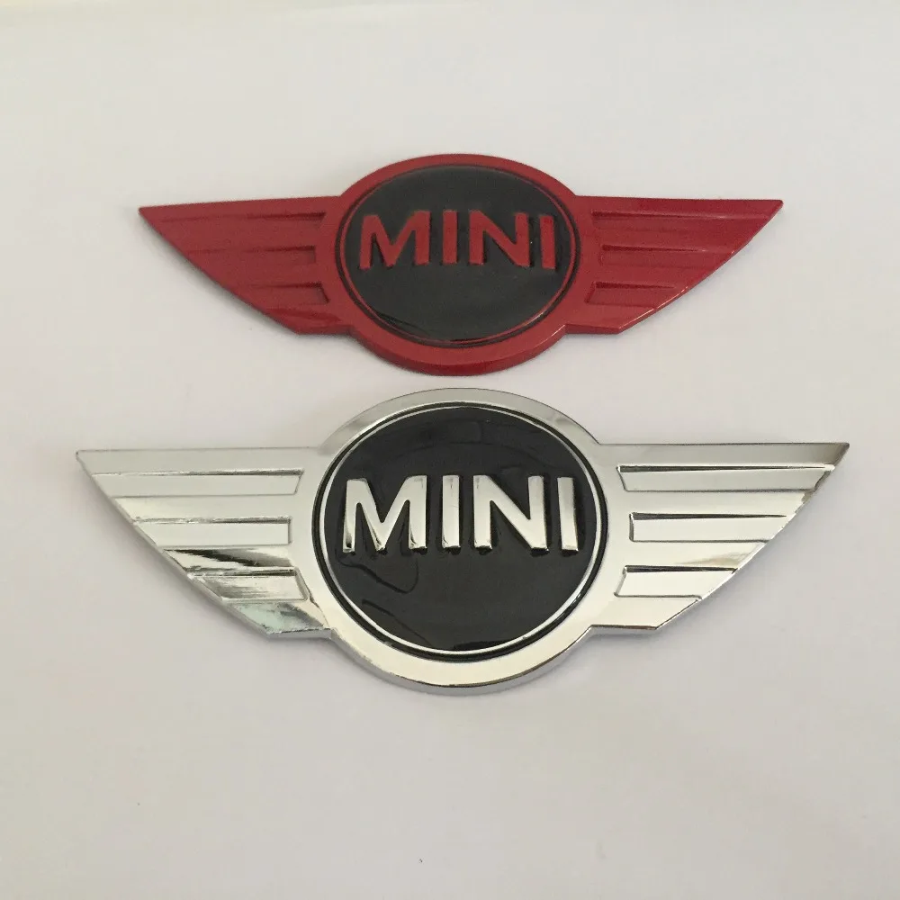 

1pcs metal 115*50mm car Front Grille Grill Bonnet Sticker styling For Mini CABRIO S Front head cover Rear head box
