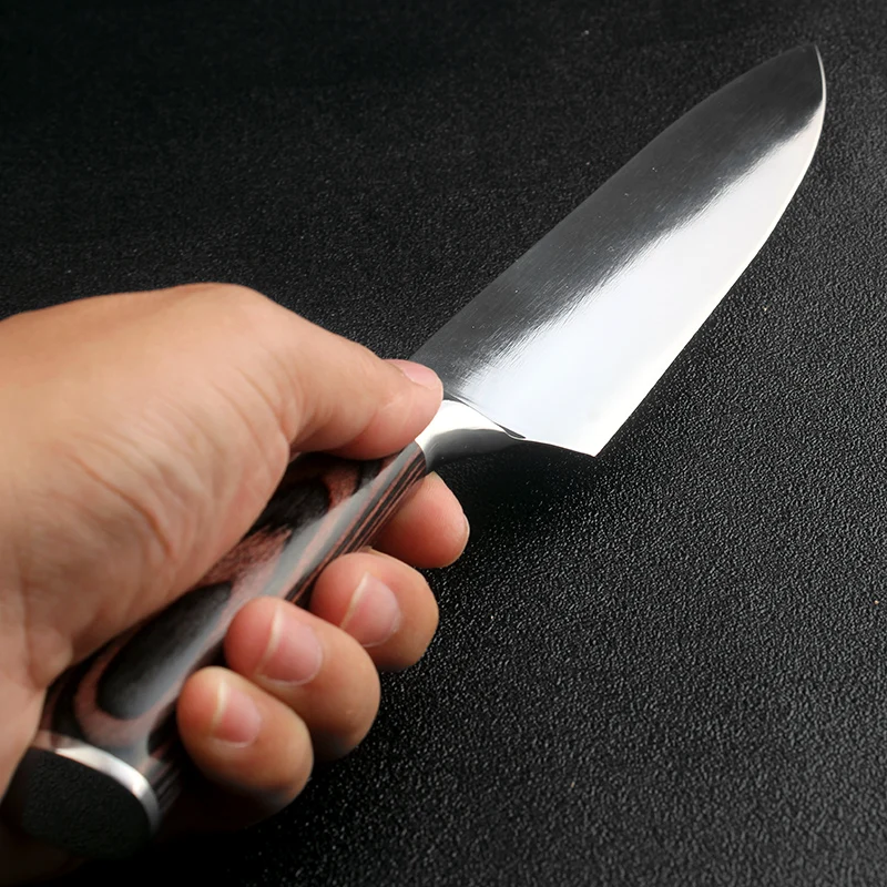 XITUO 4 шт. высокое качество бритвы острый нож шеф-повара 7CR17Mov кухонные ножи из нержавеющей стали зеркальное лезвие нож Santoku инструменты для приготовления пищи