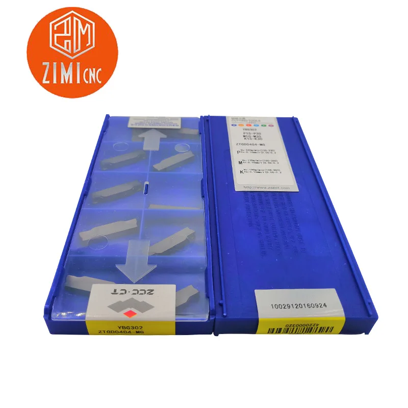 

10 pcs ZTGD0404-MG YBG302 4mm CNC carbide turning blade cutting and grooving blade high quality