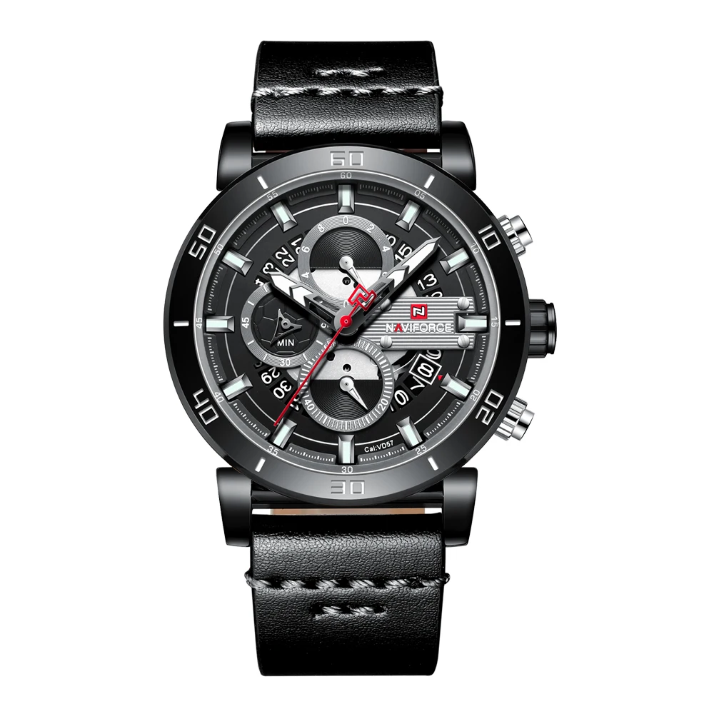 Часы наручные NAVIFORCE Мужские кварцевые с хронографом модные спортивные брендовые