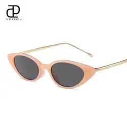 FEIDU Лидер продаж небольшой кошачий глаз Солнцезащитные очки для женщин для Для женщин Красный черный, белый цвет оранжевый фиолетовый