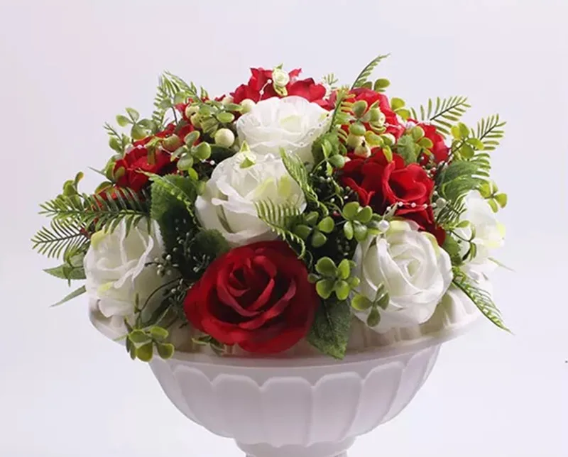 Роза для рукоделия гортензии жемчуг путь цветочный шар для свадьбы дорожный цветок из искусственного шелка римская колонна цветок свадебный реквизит