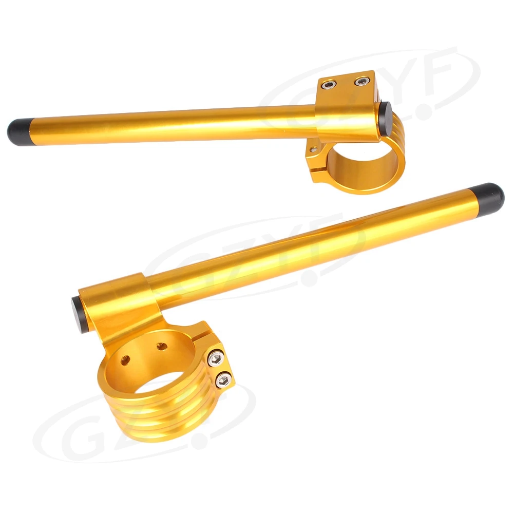 Universal 43mm CNC Motorcycle Riser Clip Ons Clip-on Handlebars 22MM 7/8" Grips Tube Handle Bars Fork Tube Aluminum Alloy