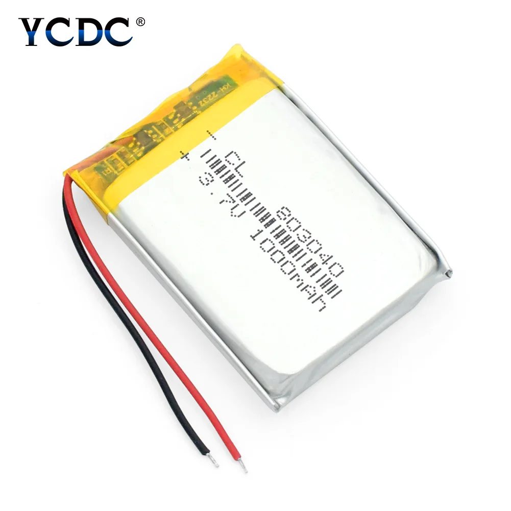 1/2/4 Pcs/lot Tablet PC 3.7V 1000mAh Lipo Lithium Polymer Battery 803040 Rechargeable Battery Pack Cells High Capacity