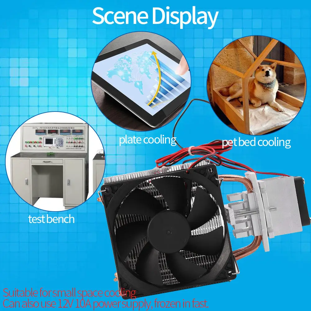 12V 6A Thermoelectric Peltier Semiconductor Cooler Refrigeration Cooling System Kit Cooler Fan For Air Cooling Mayitr