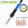 110V 220V 60W Adjustable Temperature Electric Soldering Iron Welding Solder Station Heat Pencil With 6pcs Copper Tips ► Photo 3/4