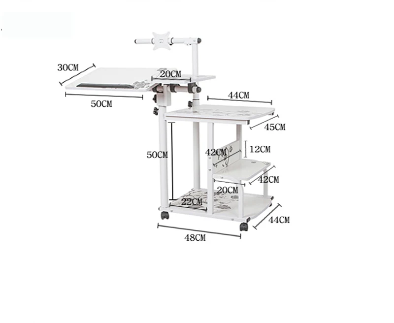 Большой размер Рабочий стол компьютерный стол регулируемый переносной столик для ноутбука вращающийся столик для ноутбука можно снять стоящий стол