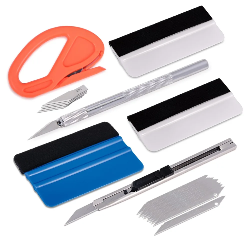 EHDIS Vinyl Car Wrap Tools Kit Carbon Fiber Squeegee Art Knife Window