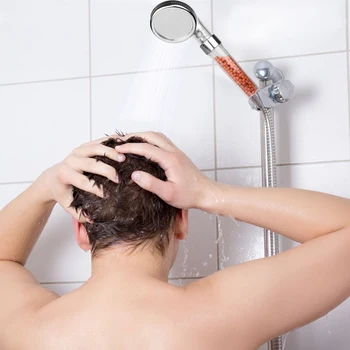 

Universial Shower Head Filter Handheld Turbocharged Pressure Showerhead Water Saving With Energy Ball Filtration