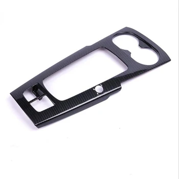 

For Audi A3 2018 1 Set Carbon Fiber ABS Chrome Car Interior Gear Shift Knob Frame Cover Trim Moldings Car Styling Accessories
