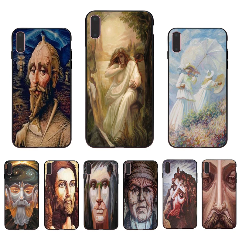 

IMIDO funny Picture in picture Soft silicone phone case for iphone X Xs Xr Xs max 6 7 8 5 6s/7/8/6plus 5s 6s se TPU shell cover