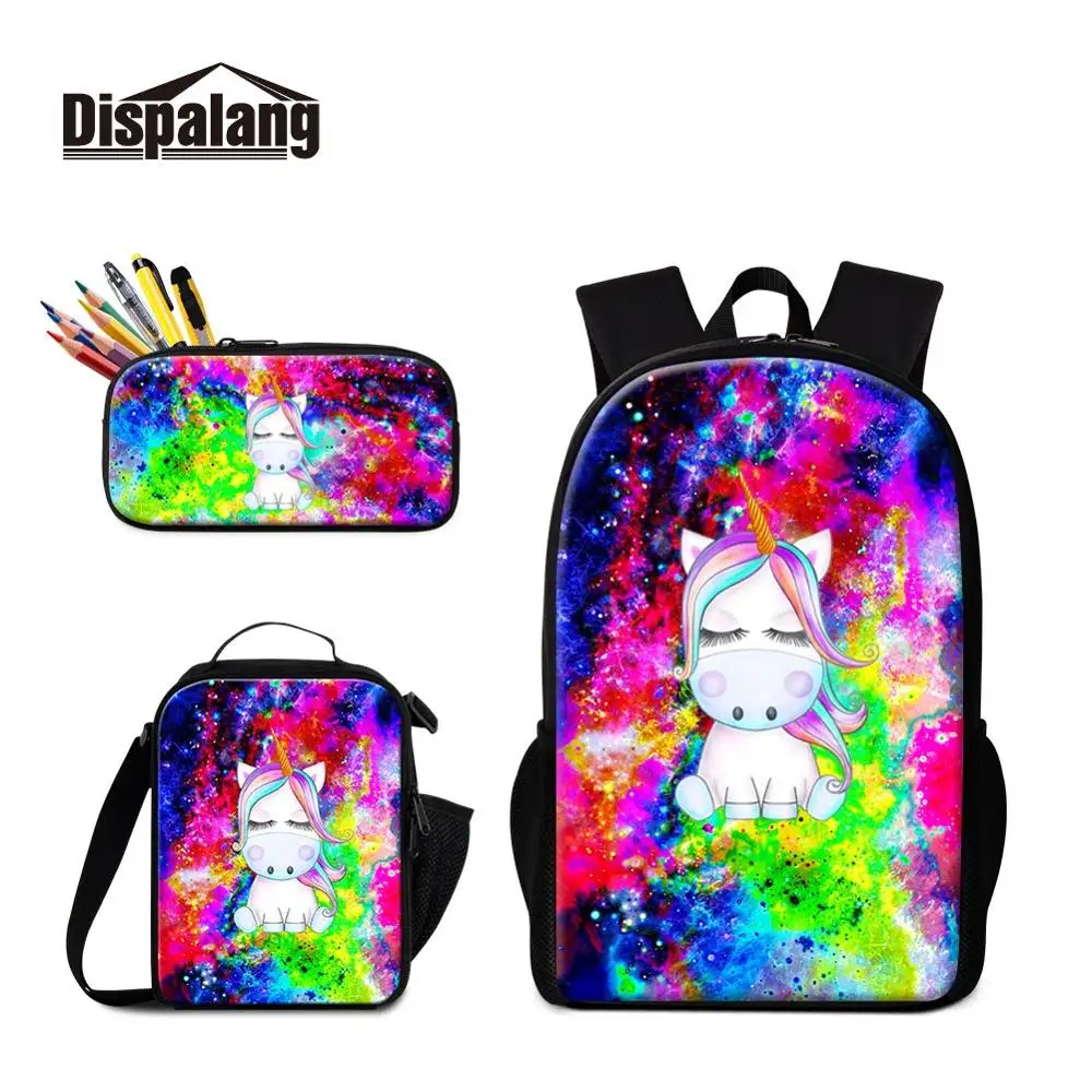 Design 08 School Backpack Cool Insulated Lunch Case for Boys Colorful Starry Logo Trendy Thermal Cooler Pouch Bags Bookbag Children Pencil - Цвет: Design 08