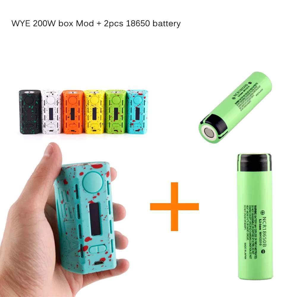 

TESLACIGS Tesla WYE 200W Box Mod Vaporizer vapor Hookah Electronic Cigarette WYE Mod with 2pcs NCR18650B 18650 Battery inside