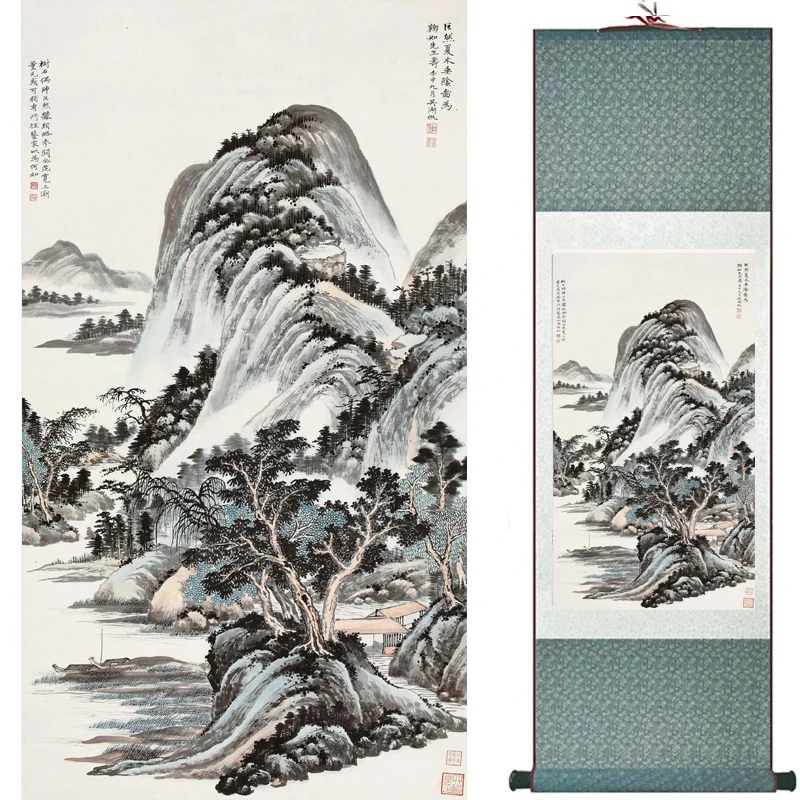 

Mountain and River painting Home Office Decoration Chinese scroll painting landscape art painting 2018071205