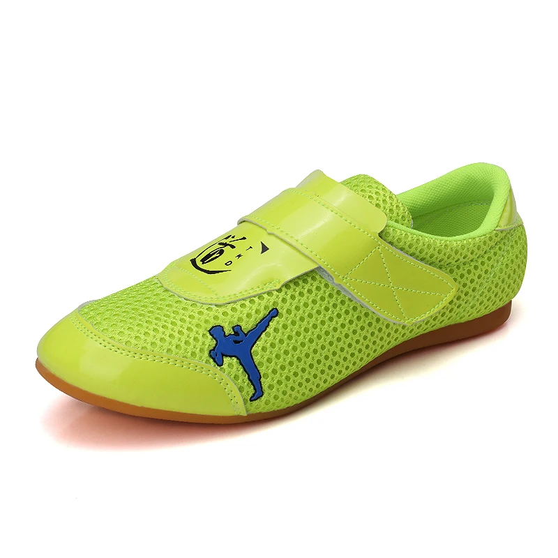 

Taekwondo Karate Green Breathable Shoes Martial Arts Sneaker kids Sport shoes Professional Training shoes Competition Victory