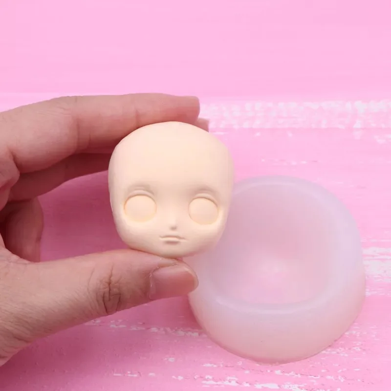 3D голова куклы плесень Blyth лицо шоколад из силиконовой формы леденец пудинг