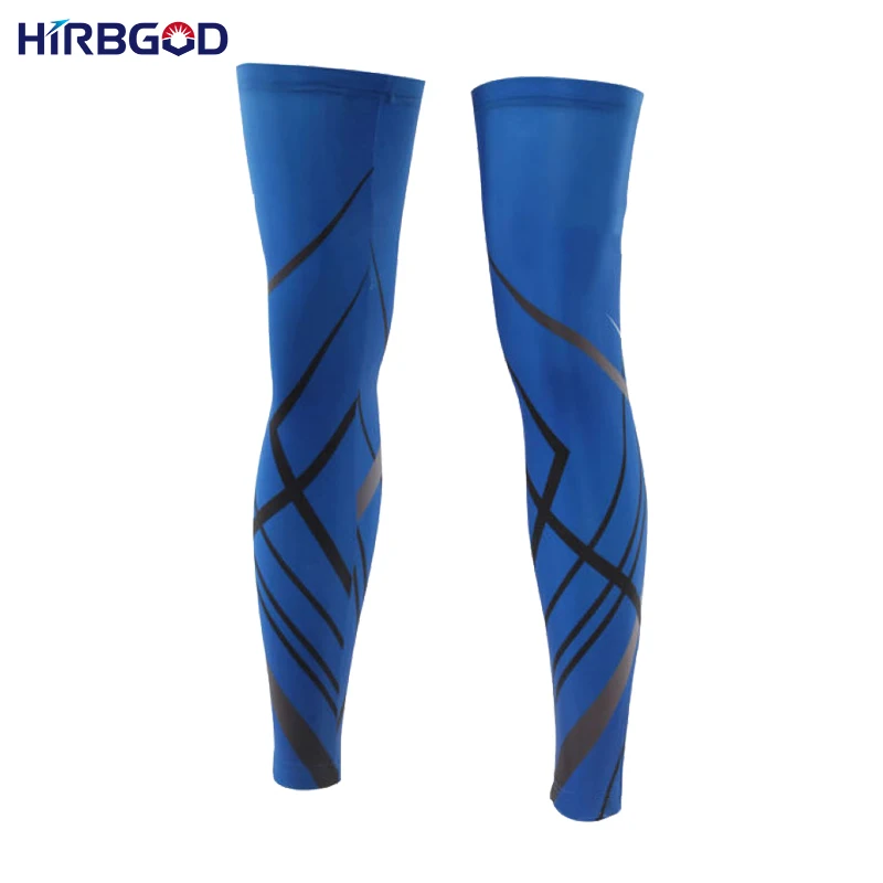HIRBGOD Classic Blue Stripe Leg Warmers Cycling Mountain Bike Leg Cover
