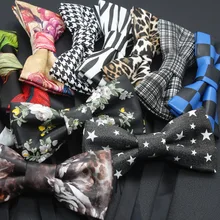 Мужской элегантный классический полосатый однотонный плед с цветочным принтом полиуретановый бант мужские галстуки Свадебный стильный галстук бабочка