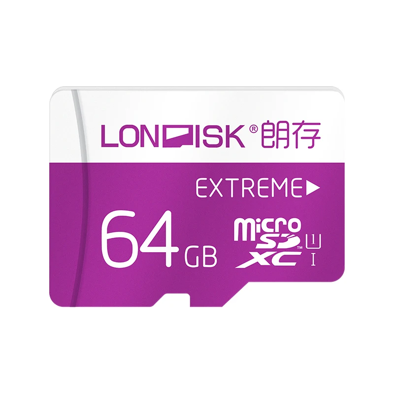 Карты памяти LONDISK 64 GB UHS-I(U1)/UHS-I(U3)/класс 10(C10) microSDXC/TF/флэш-карта для телефона Android/дрона