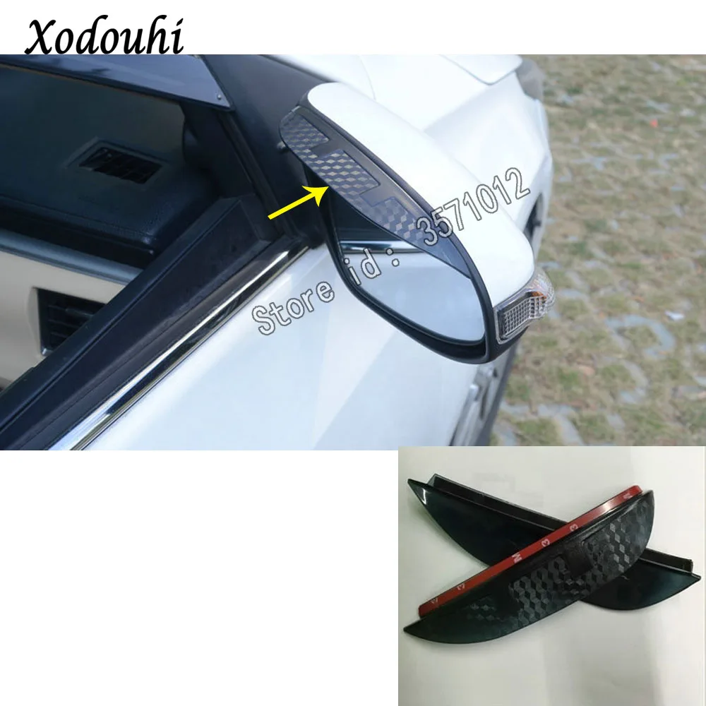 

For Hyundai Tucson 2019 2020 car body rear Rearview Side glass Mirror trim frame Rain Shield Sun Visor Shade eyebrow 2pcs